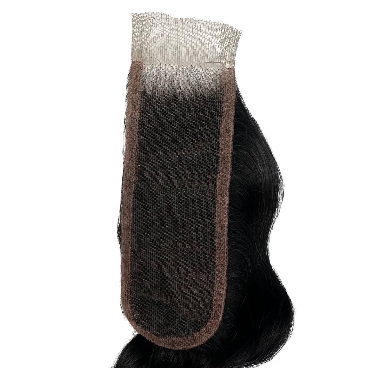 2x6 HD Jet Black Body Wave Closure back view