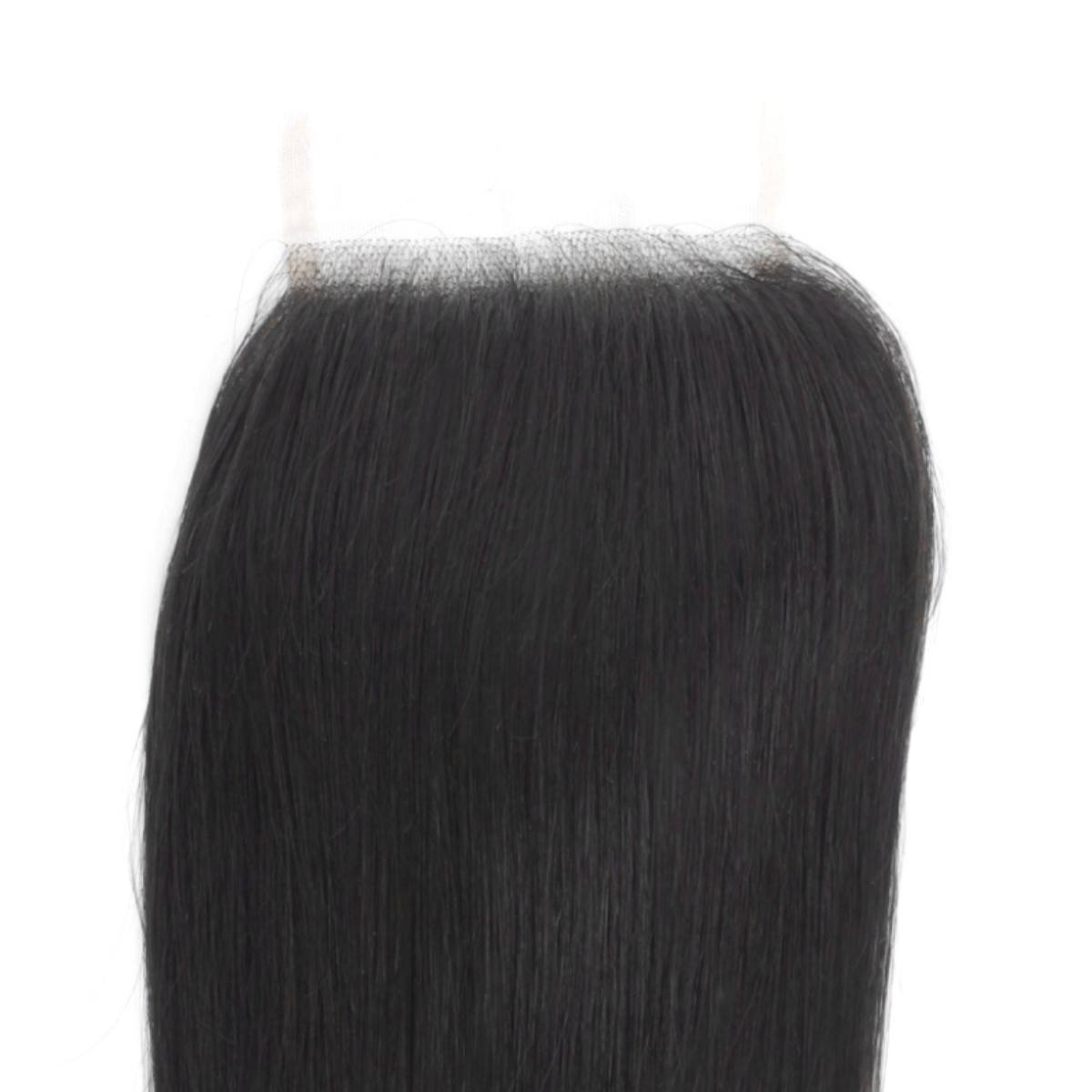 4x4 Transparent Raw Straight Closure front