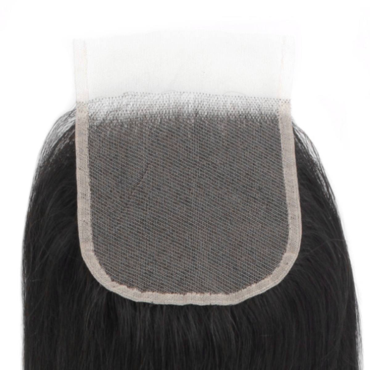 4x4 Transparent Straight Closure Back