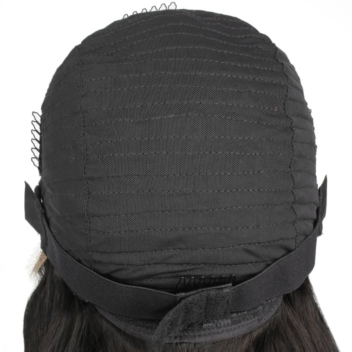 cap construction inside of Jet Black Body Wave Lace Front Wig