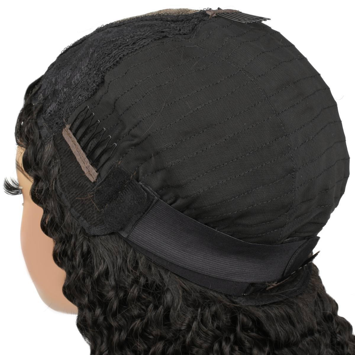 back of cap view of jerry curl 2x6 hd closure wig