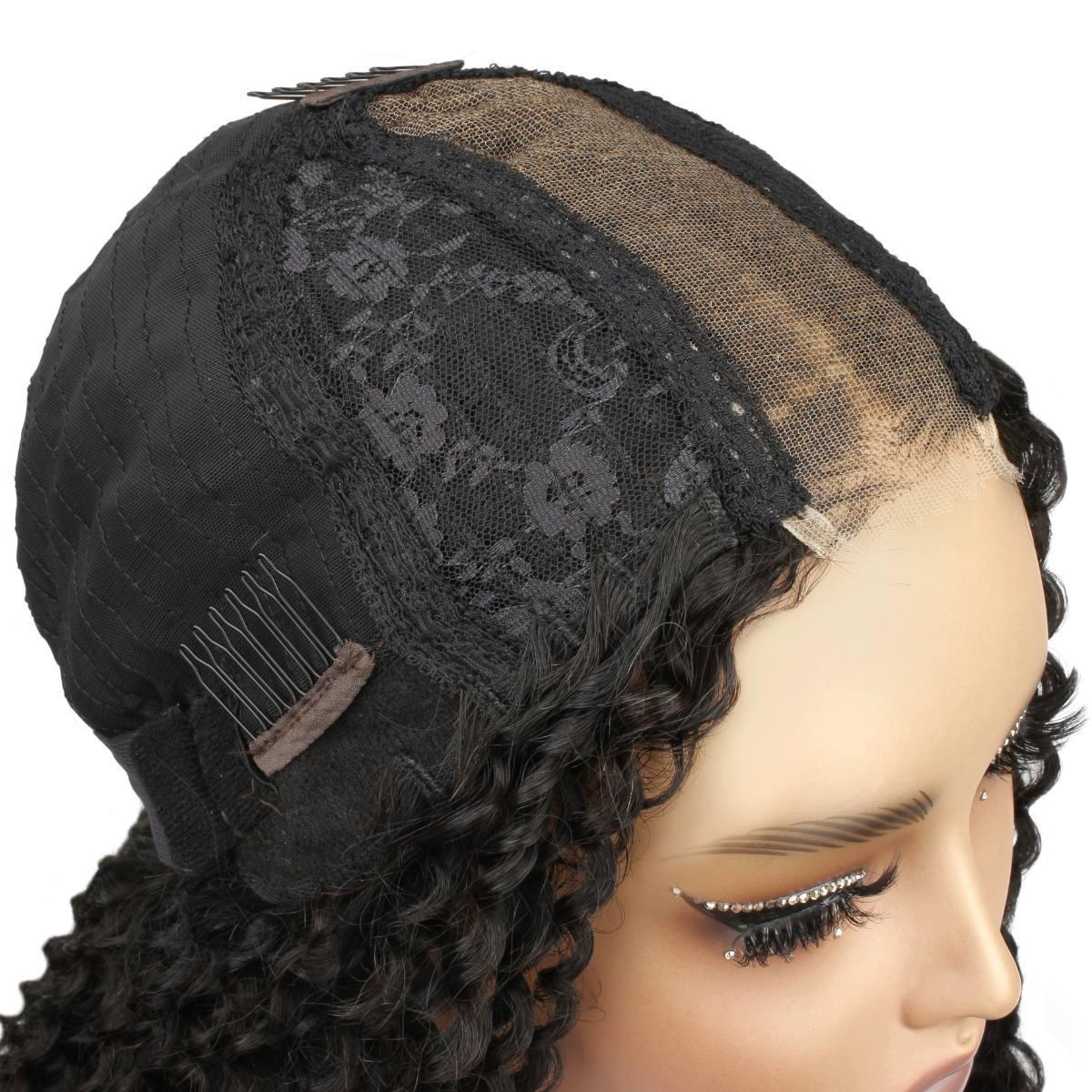 inside of cap view of jerry curl 2x6 hd closure wig