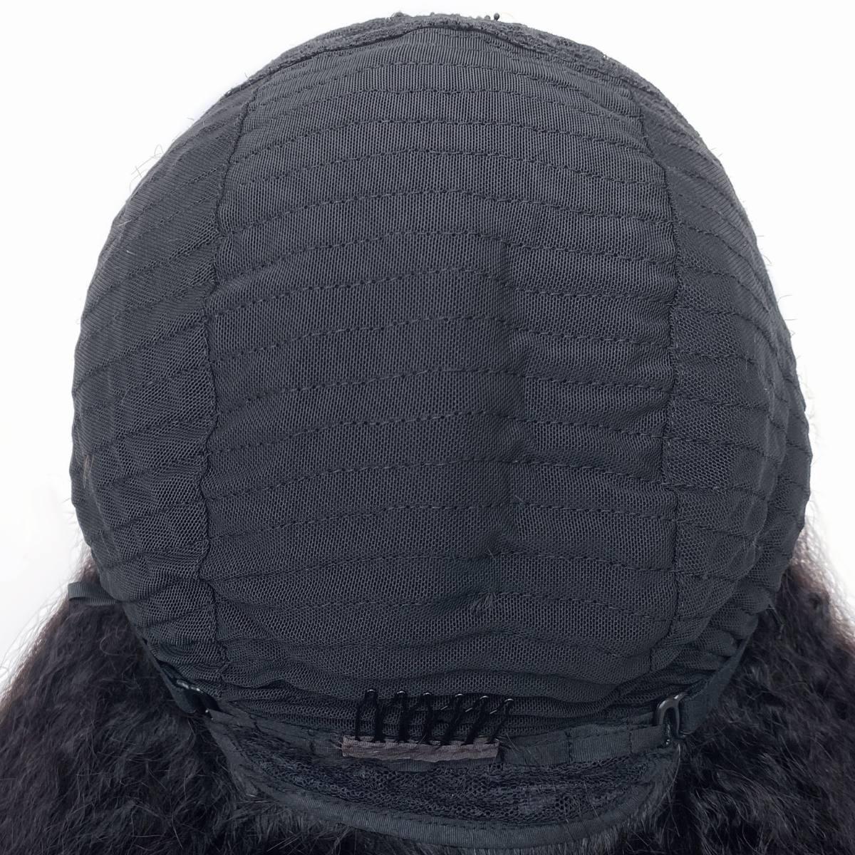 kinky straight v part back of cap