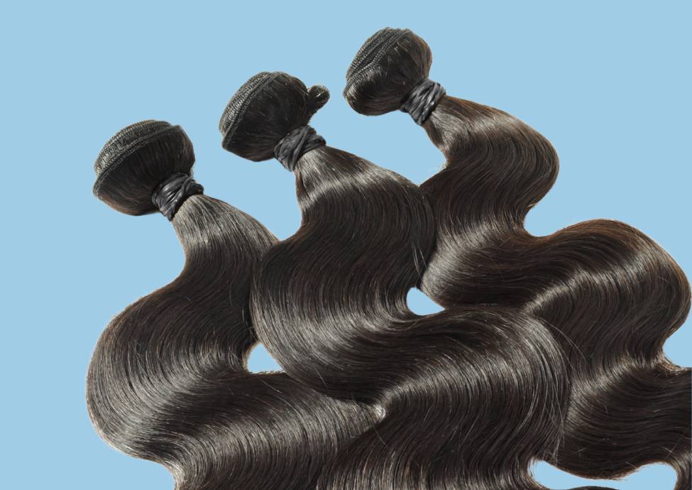 wavy raw hair bundle wefts