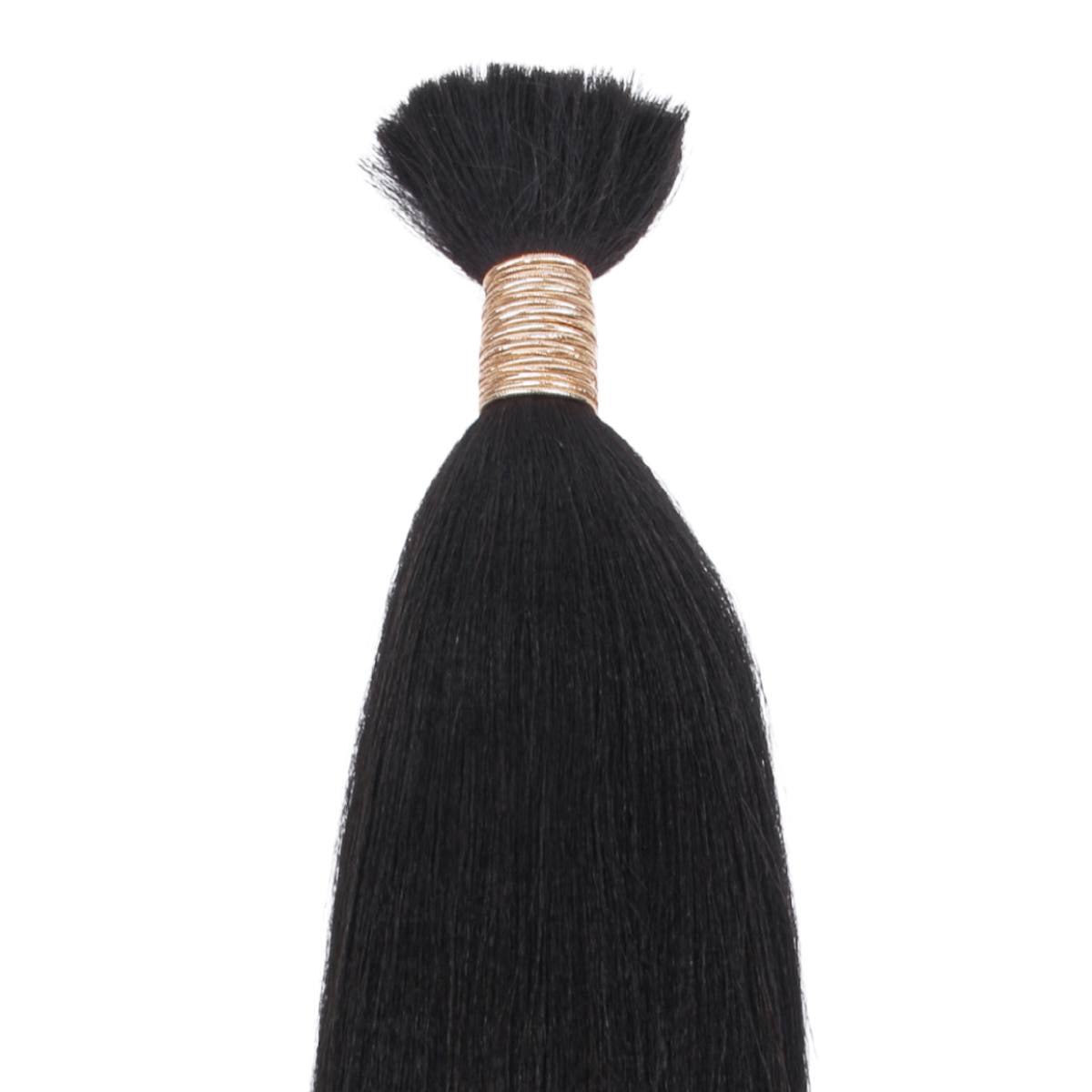 Yaki Straight Bulk Human Braiding Hair – Natural, Sleek Long