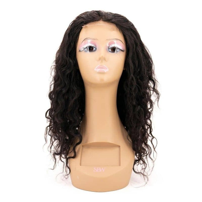4"x4" messy curly closure wig