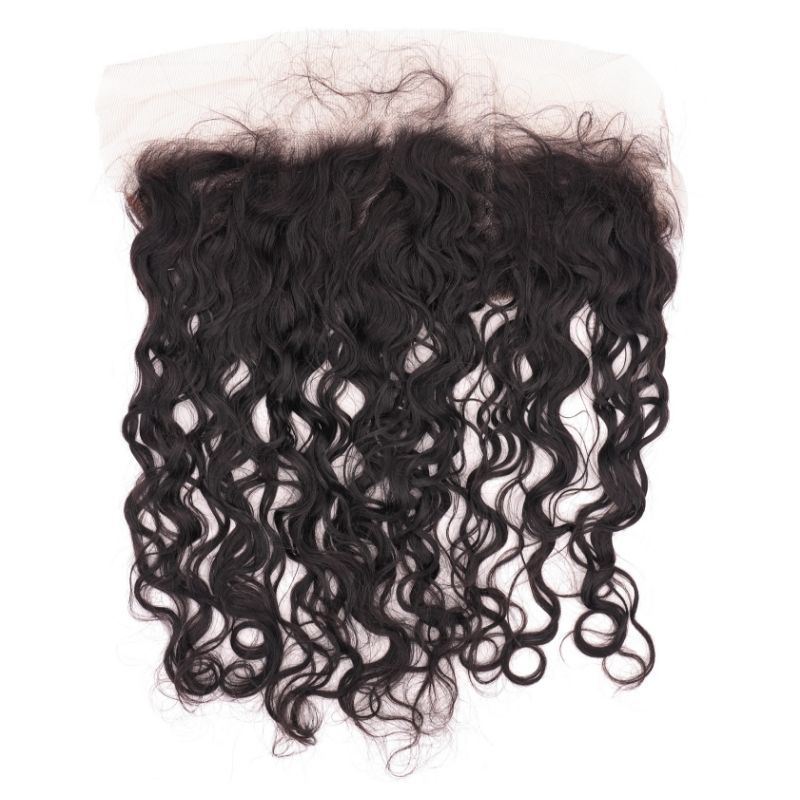 raw 13"X4" Messy Curly Transparent Lace Frontal