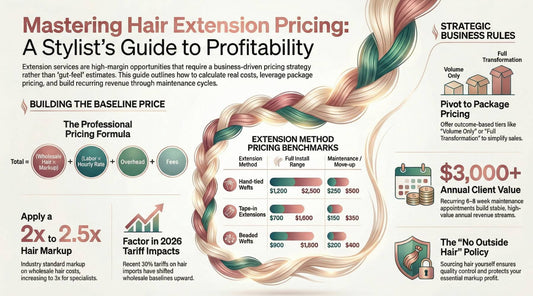 hair extension pricing guide for stylists infographic