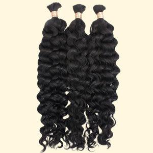 Bulk human braiding hair
