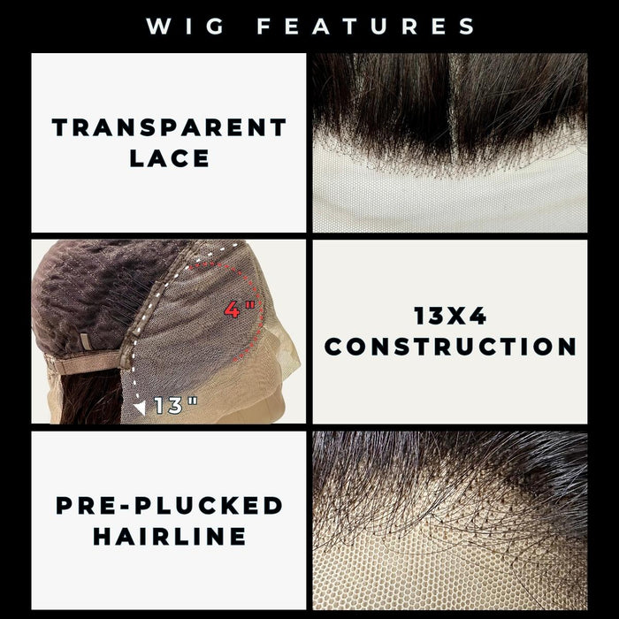 transparent lace wig features