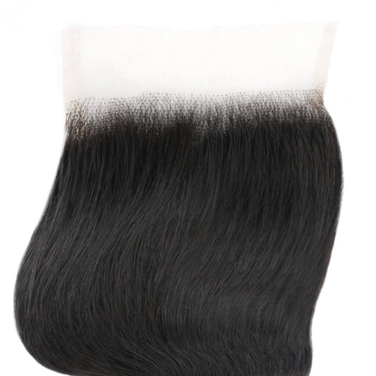 4x4 transparent body wave closure