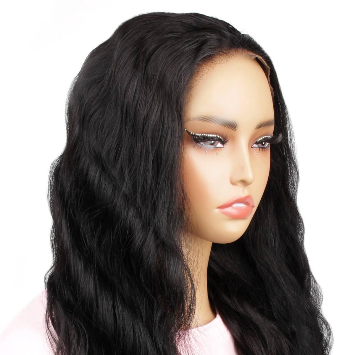 Front of Jet Black Body Wave Lace Front Wig