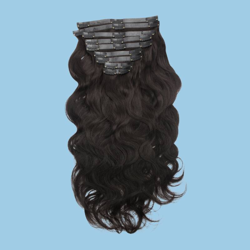 back of seamless clip in hair extenesions