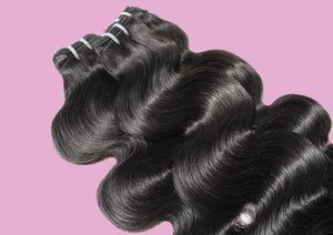 Human hair bundles in several textures