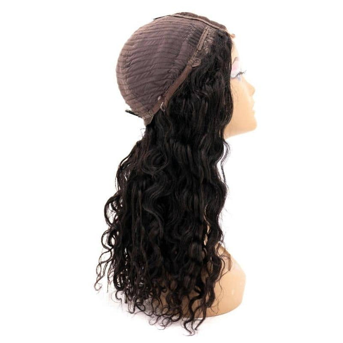 Beach Wave Transparent Closure Wig inside