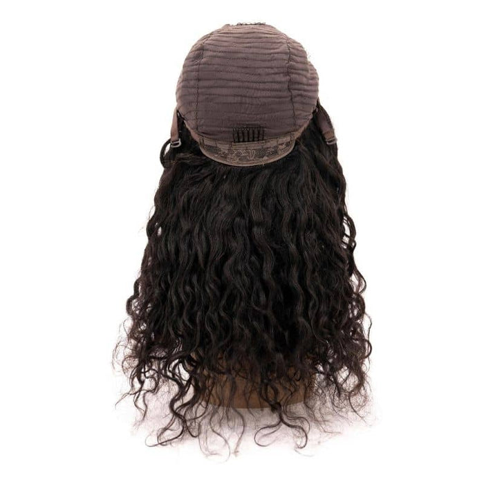 4"x4" messy curly closure wig back cap
