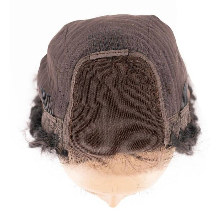 4"x4" messy curly closure wig top cap