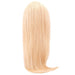 full lace blonde straight wig back
