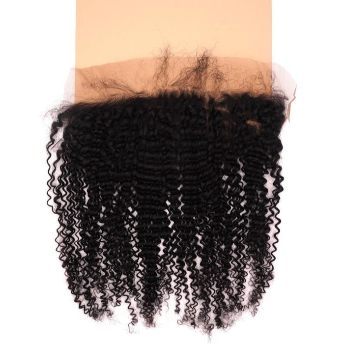 13"X4" Jerry Curly Transparent Lace Frontal nude