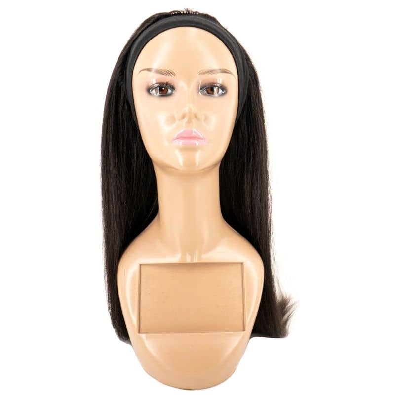 Best Wholesale Natural Black Human Hair Headband Wigs