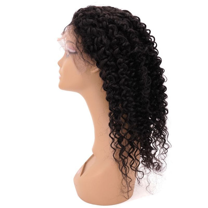 Side 13X4 Deep Curly Transparent Lace Front Wigs