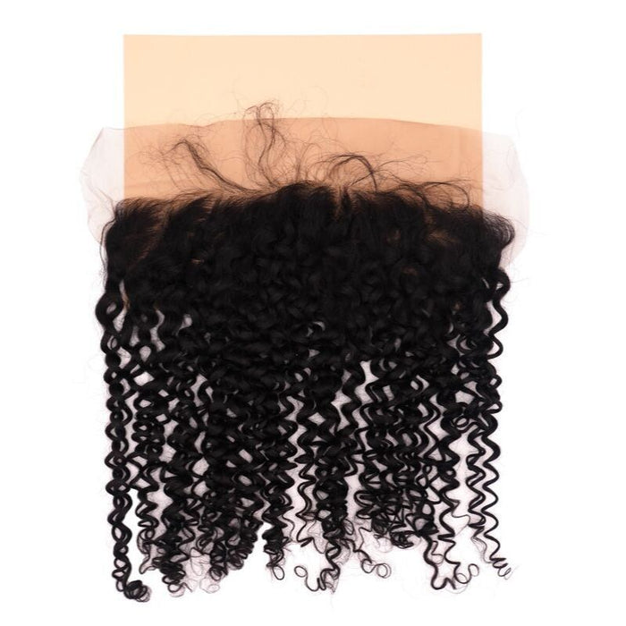 13"X4" Deep Curly Transparent Lace Frontal nude