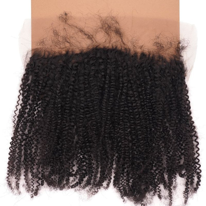 13x4 kinky curl frontals transparent lace extra brown