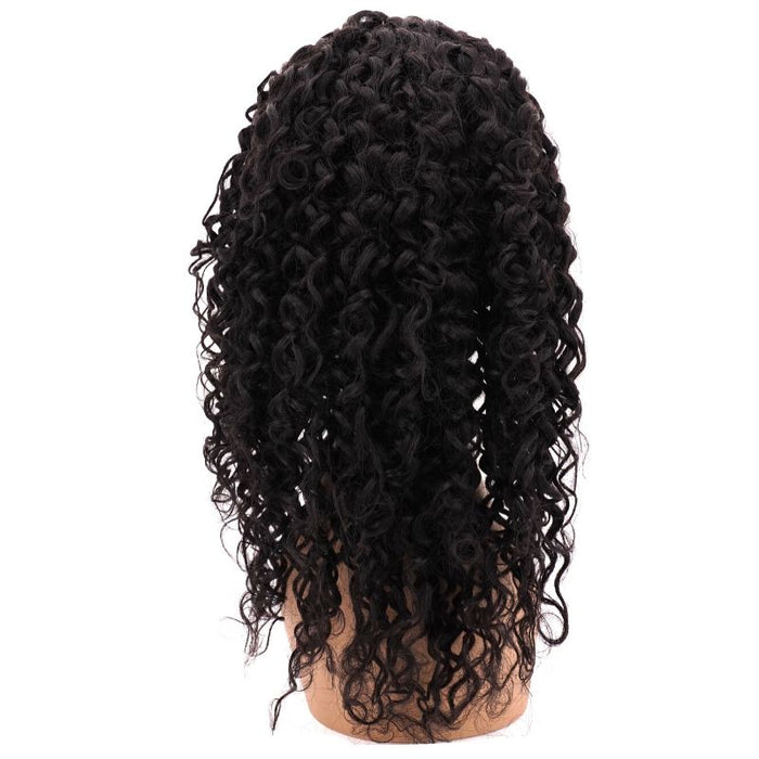 13X4 Italian Curl Transparent Lace Front Wigs Back