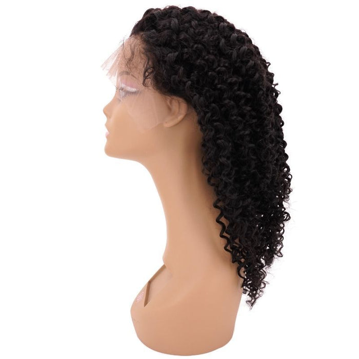 13X4 Tight Curl Transparent Lace Front